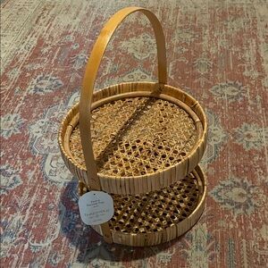 Threshold Natural Woven Two-Tier Basket